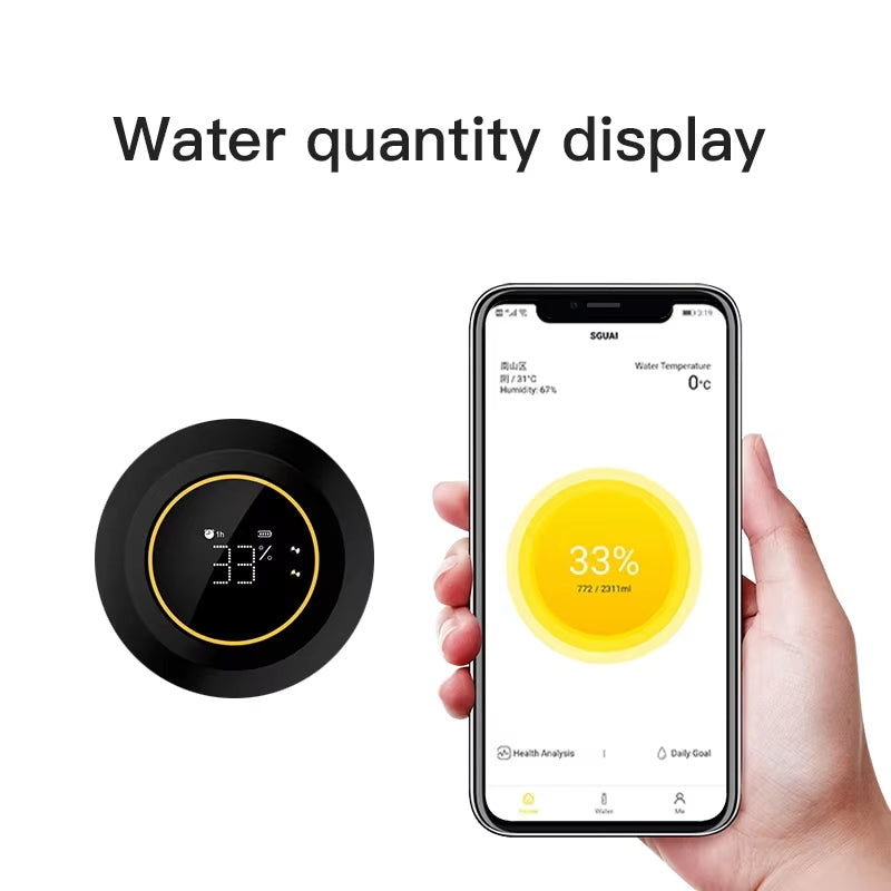 Bluetooth Smart Water Bottle - Drinking Reminder - Temperature Display - Water Consumption Record