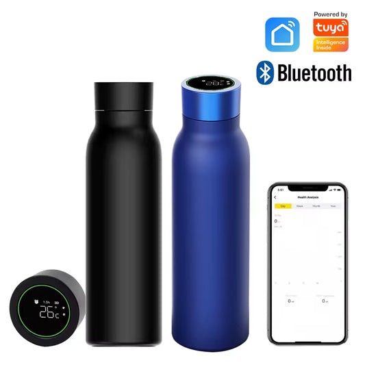 Bluetooth Smart Water Bottle - Drinking Reminder - Temperature Display - Water Consumption Record